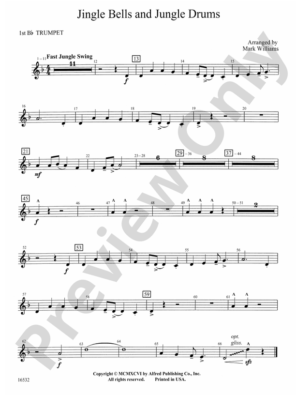 Jingle Bells and Jungle Drums 1st Bflat Trumpet 1st Bflat Trumpet