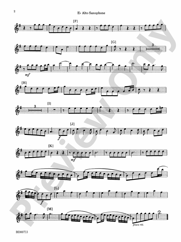 Water Music Suite Eflat Alto Saxophone Eflat Alto Saxophone Part