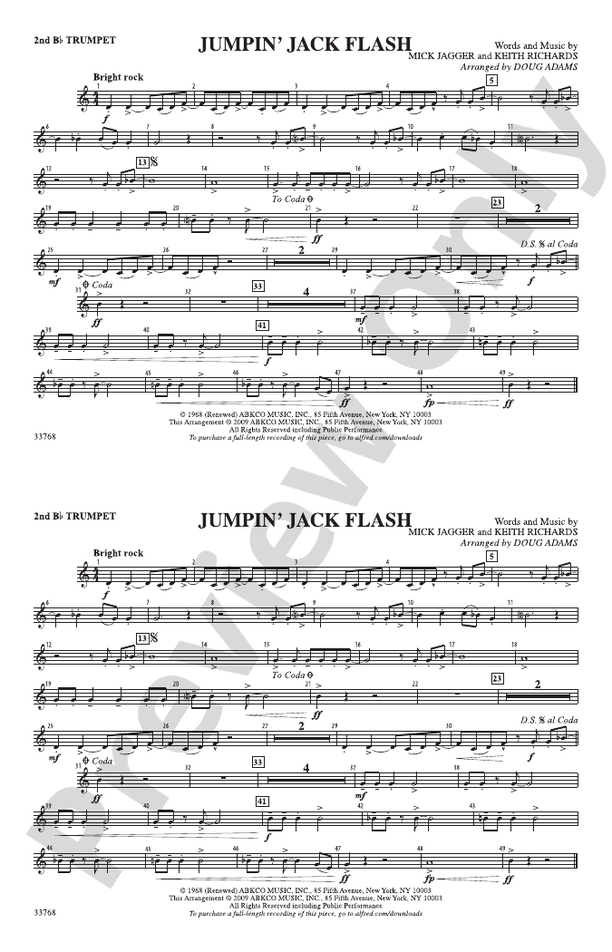 Jumpin' Jack Flash 2nd Bflat Trumpet 2nd Bflat Trumpet Part