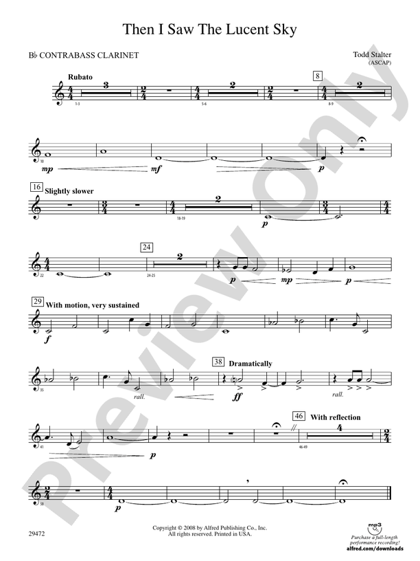 Then I Saw the Lucent Sky (wp) Bflat Contrabass (wp) Bflat