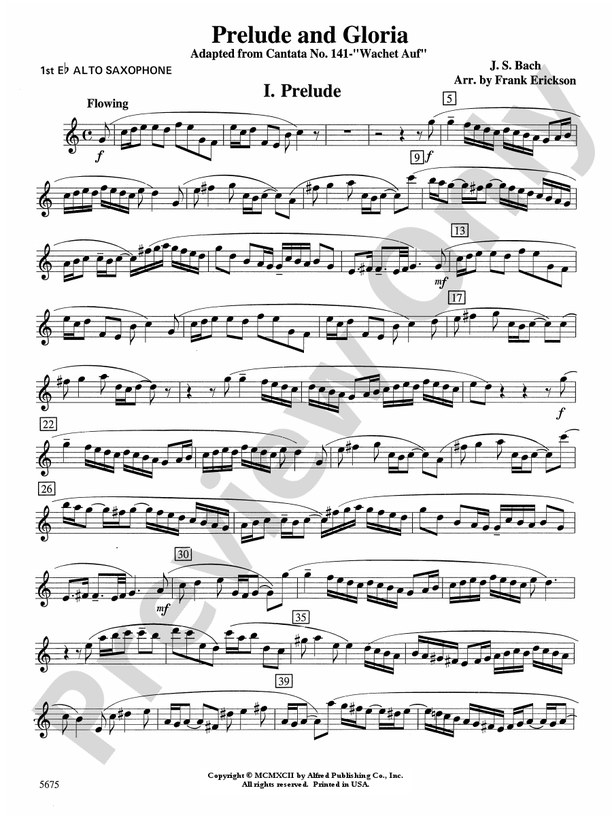 Prelude and Gloria (Adapted from Cantata No. 141 "Wachet Auf") E