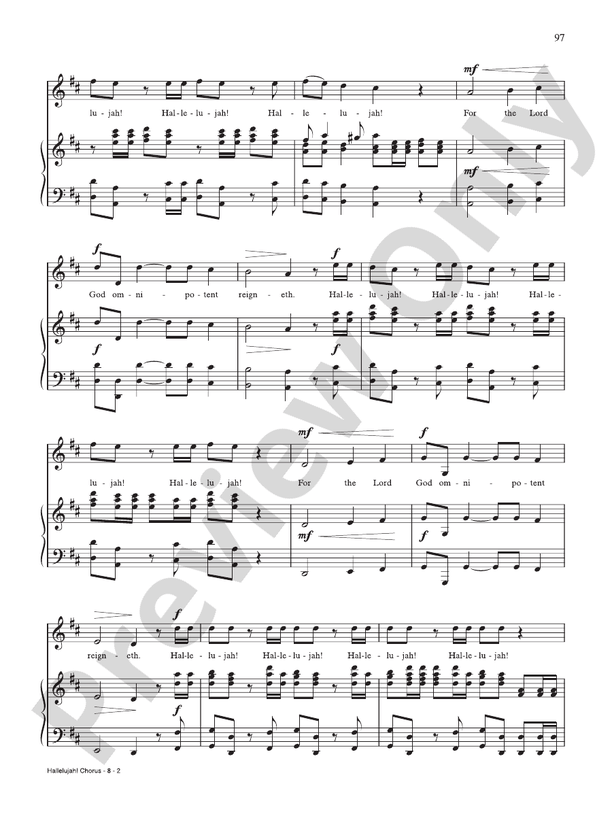 Hallelujah Chorus Piano/Vocal/Chords Frideric Handel Digital