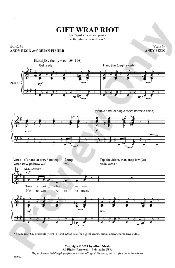 Gift Wrap Riot 2Part Choral Octavo Andy Beck Digital Sheet Music