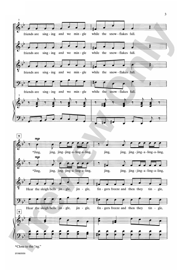 Sleigh Bells SATB Choral Octavo Digital Sheet Music Download