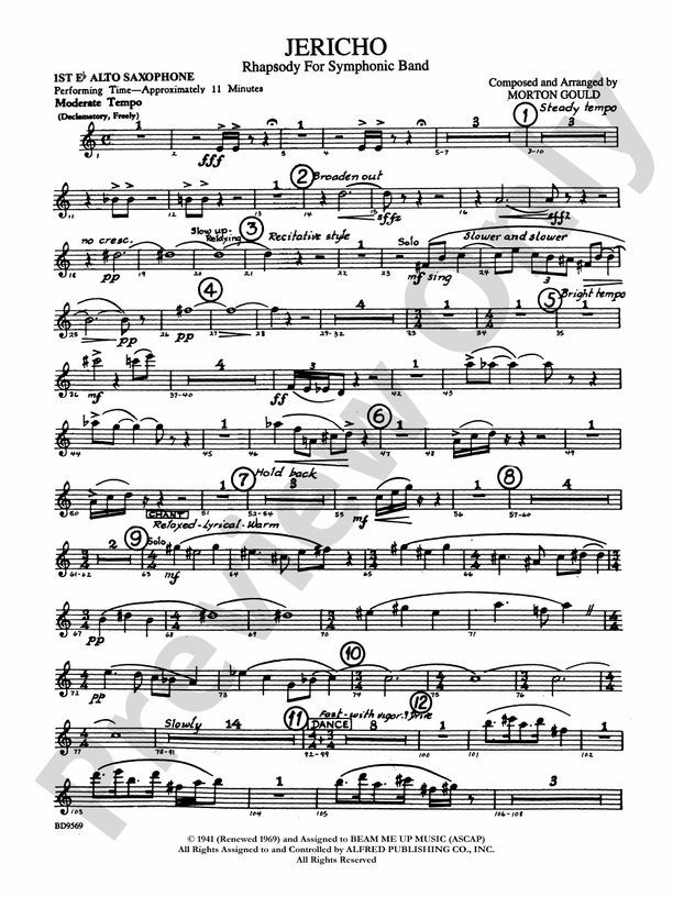 Jericho Eflat Alto Saxophone Eflat Alto Saxophone Part Digital