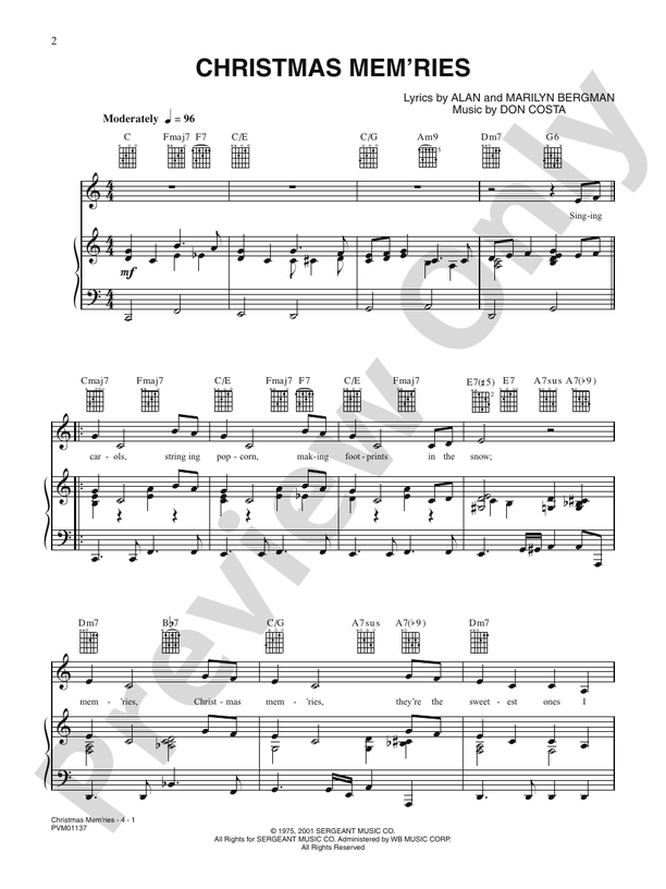 Christmas Mem'ries: Piano/Vocal/Chords: Barbra Streisand - Digital