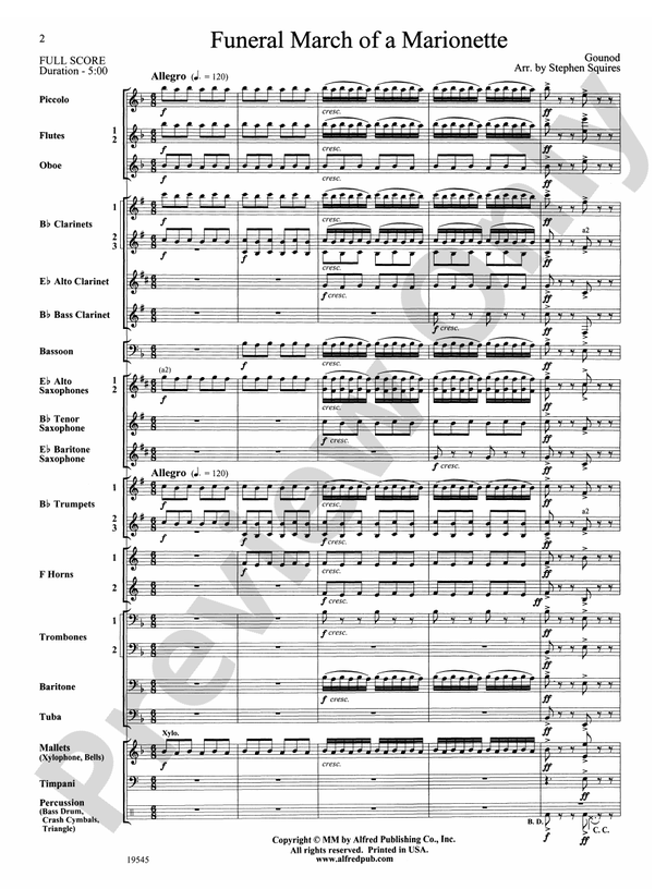 Funeral March of a Score Concert Band Score Digital