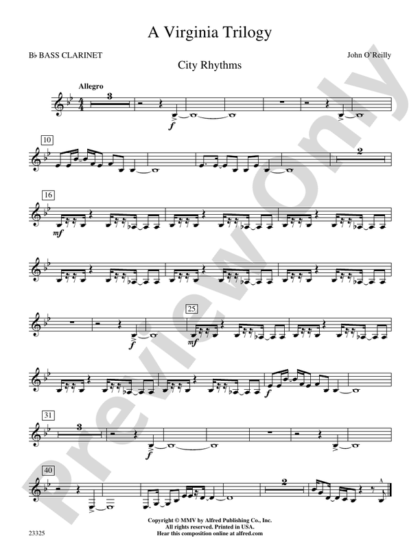 A Virginia Trilogy Bflat Bass Bflat Bass Part