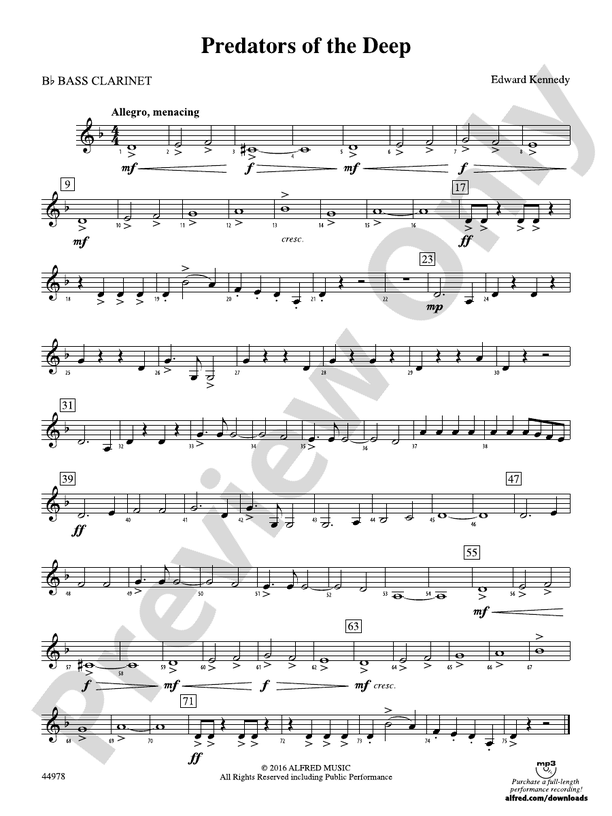 Predators of the Deep Bflat Bass Bflat Bass Part