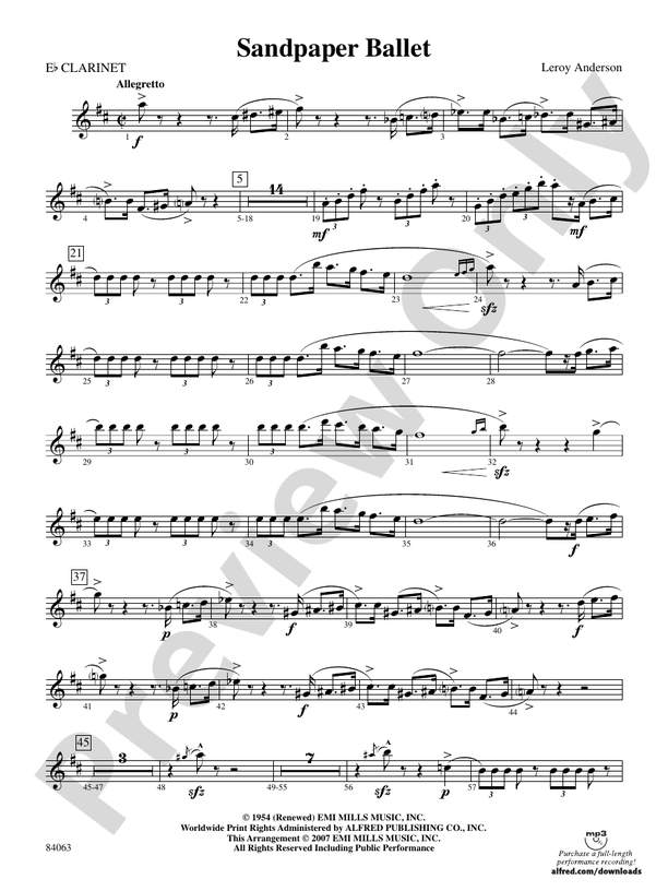 Sandpaper Ballet Eflat Soprano Eflat Soprano Part