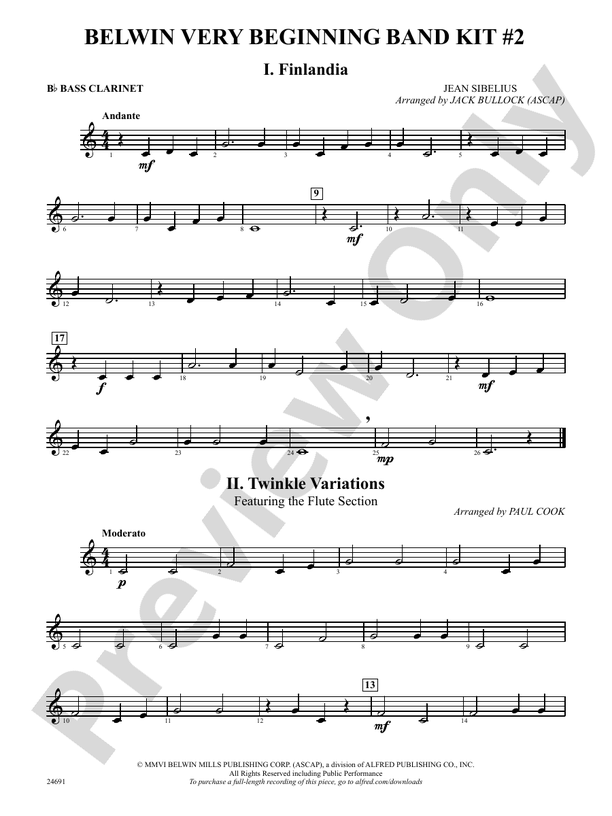 Belwin Very Beginning Band Kit 2 Bflat Bass Bflat Bass