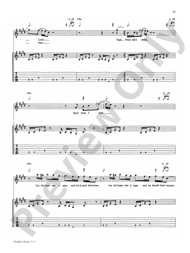 Freddie's Dead (from "Superfly") Guitar Curtis Mayfield Digital