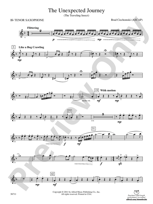 The Unexpected Journey Bflat Tenor Saxophone Bflat Tenor Saxophone
