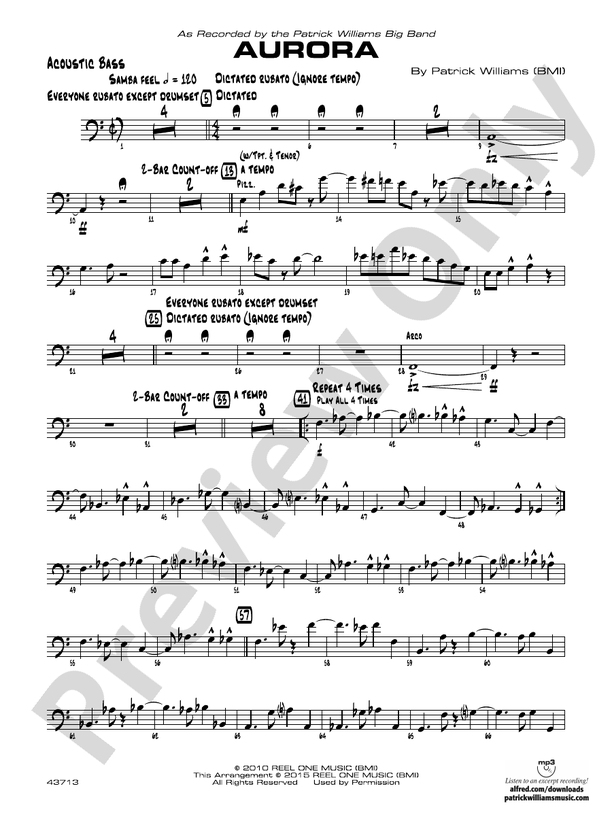 Aurora String Bass String Bass Part Digital Sheet Music Download