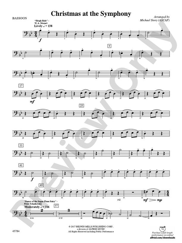 Christmas at the Symphony Bassoon Bassoon Part Digital Sheet Music