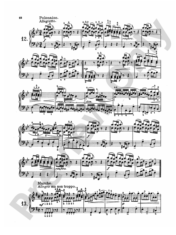 Bach Twenty Easy Pieces from the Anna Magdalena Notenbuch 12