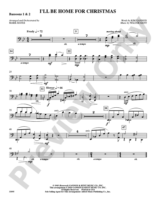 I'll Be Home for Christmas 1st & 2nd Bassoon 1st & 2nd Bassoon Part