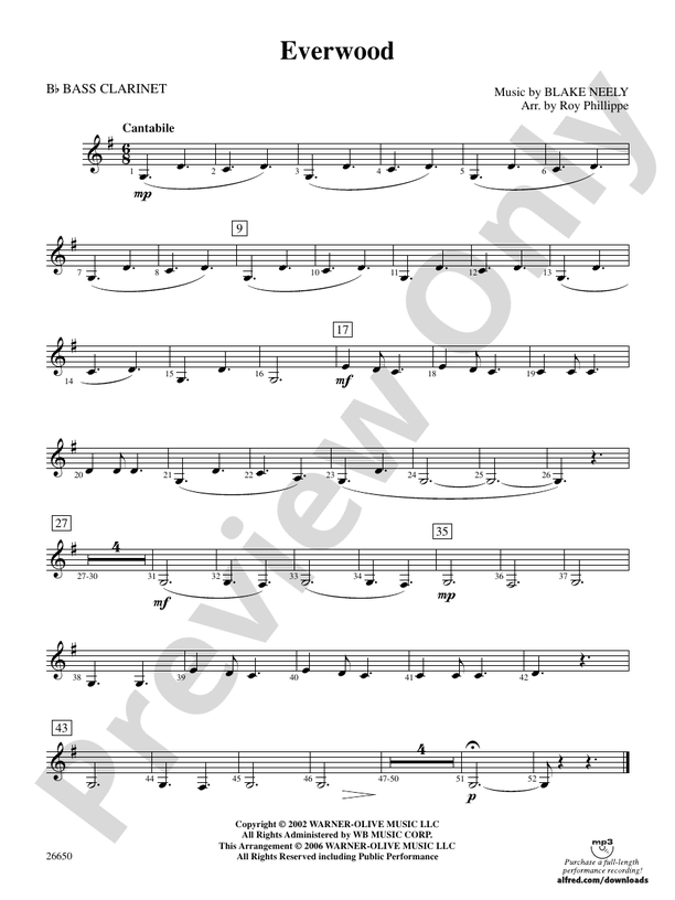 Everwood, Theme from Bflat Bass Bflat Bass Part