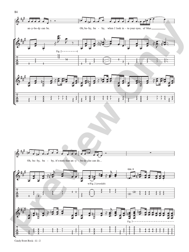 Candy Store Rock Guitar Led Zeppelin Digital Sheet Music Download