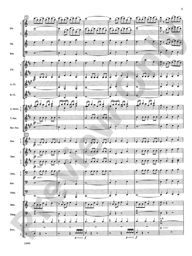 Sailing Songs Concert Band Conductor Score & Parts Elliot Del
