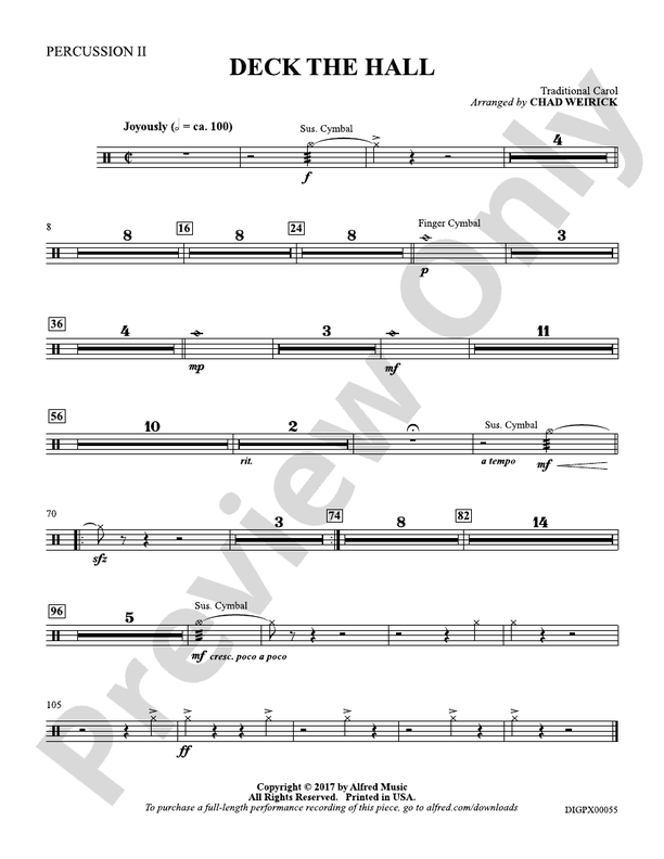 Deck the Hall 2nd Percussion 2nd Percussion Part Digital Sheet Music Download