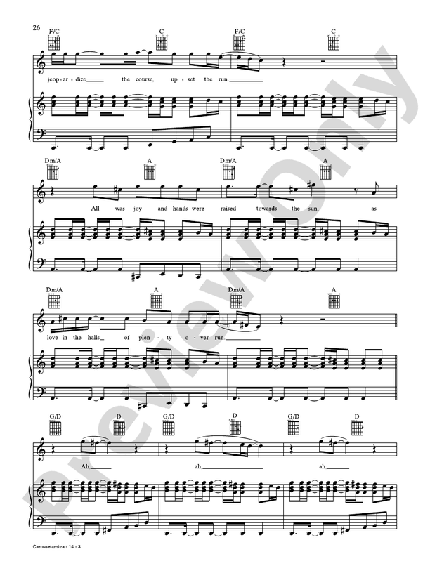 Carouselambra Piano/Vocal/Guitar Led Zeppelin Digital Sheet Music