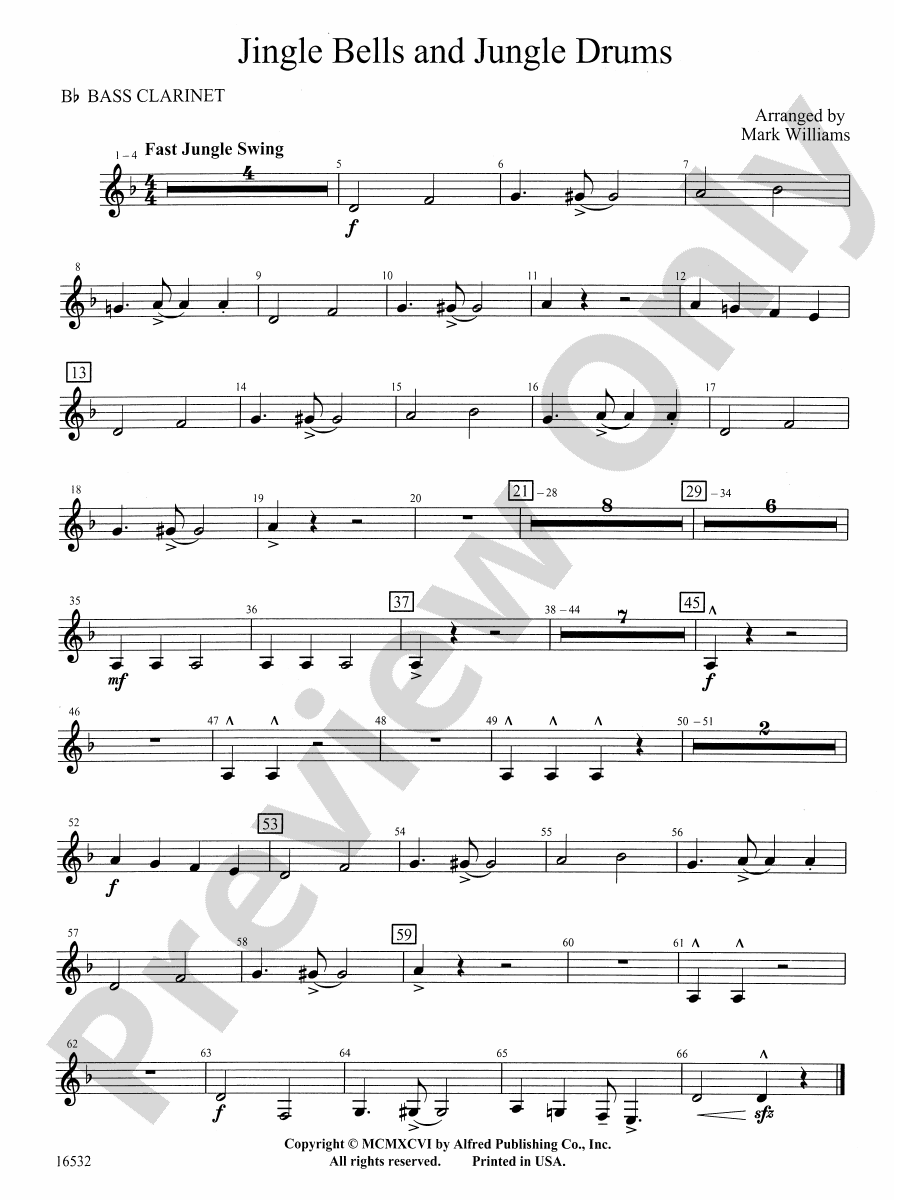 Jingle Bells and Jungle Drums Bflat Bass Bflat Bass