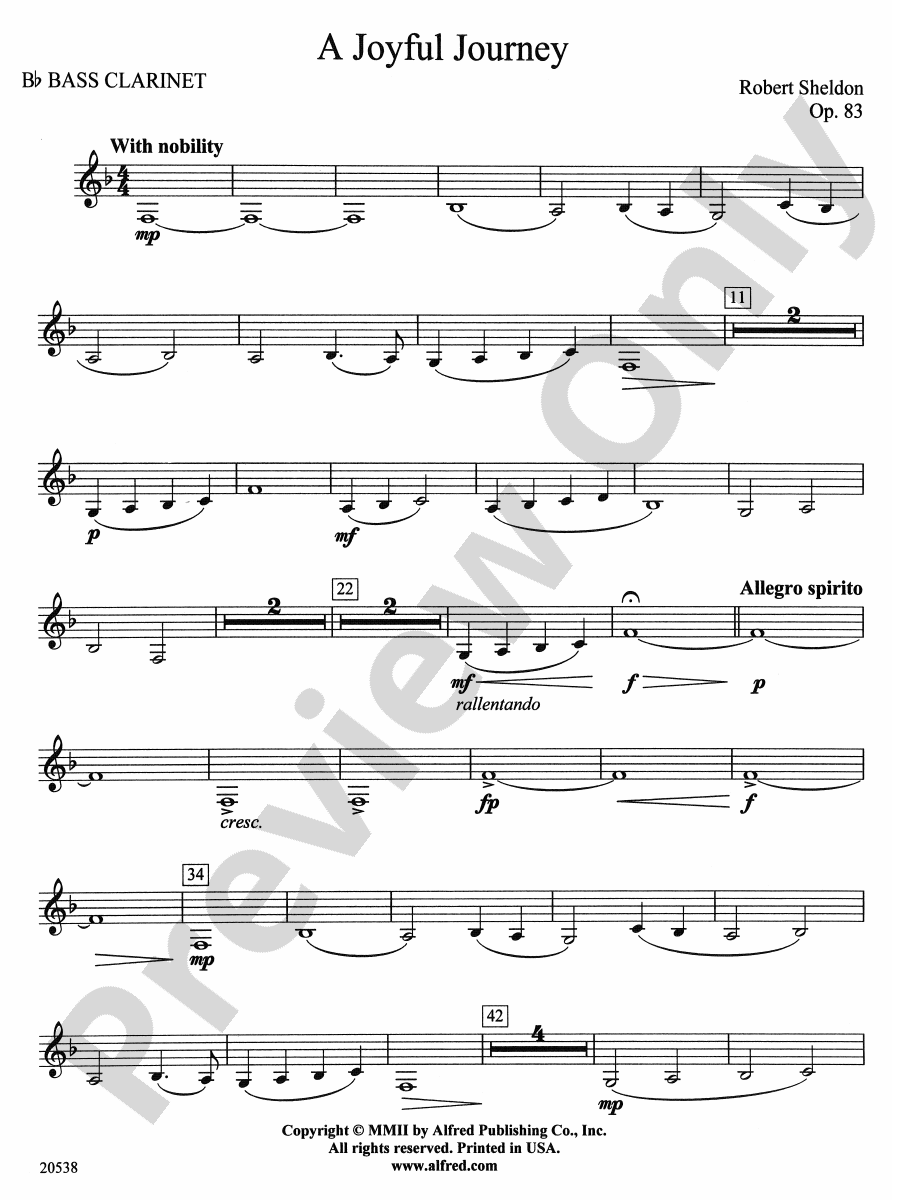 A Joyful Journey Bflat Bass Bflat Bass Part