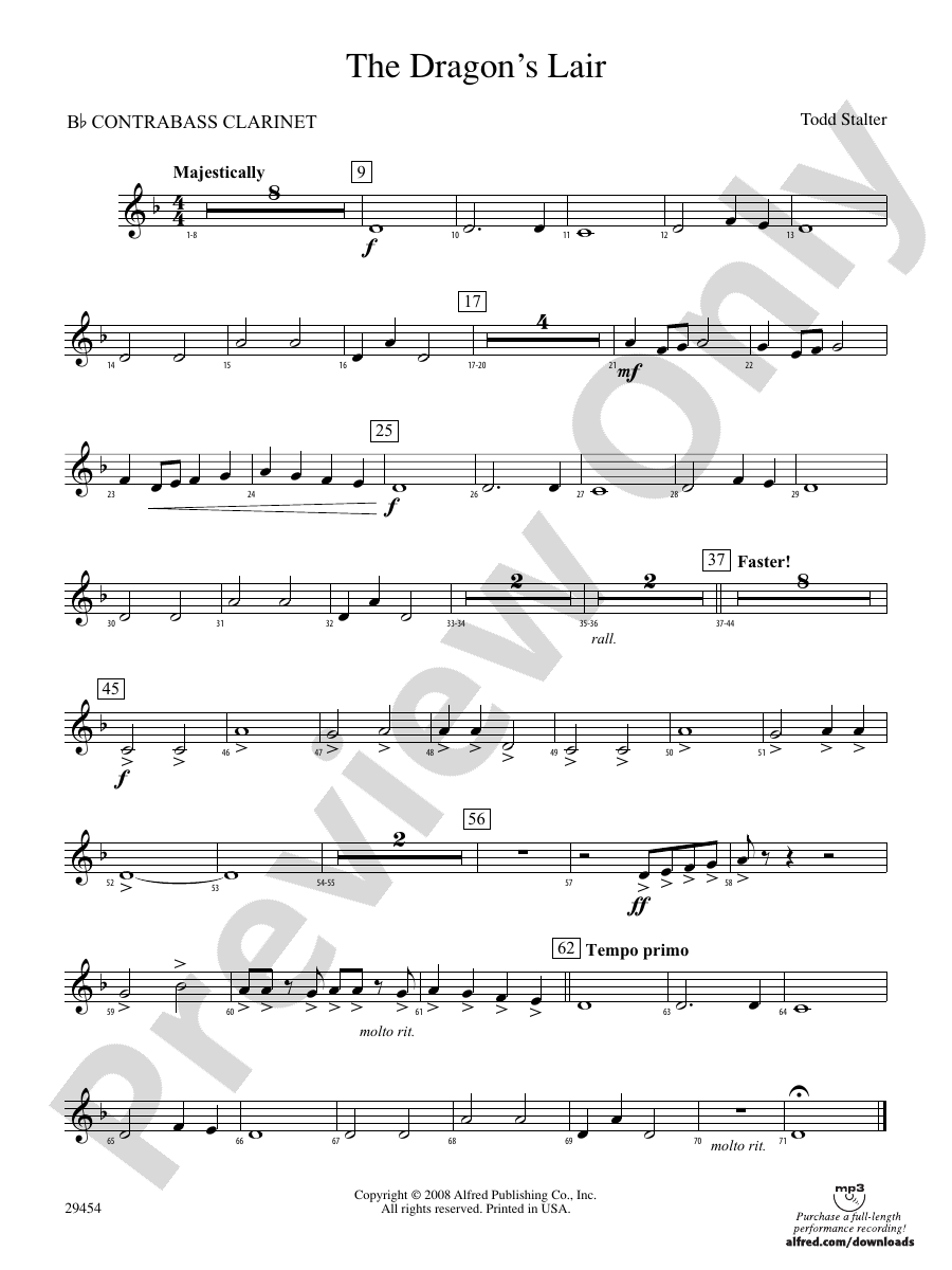 The Dragon's Lair (wp) Bflat Contrabass (wp) Bflat