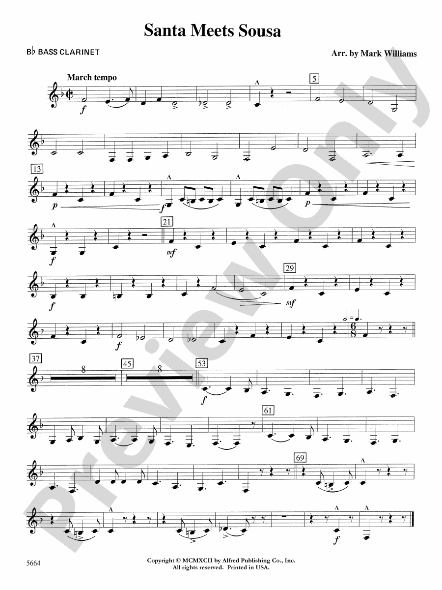 Santa Meets Sousa Bflat Bass Bflat Bass Part