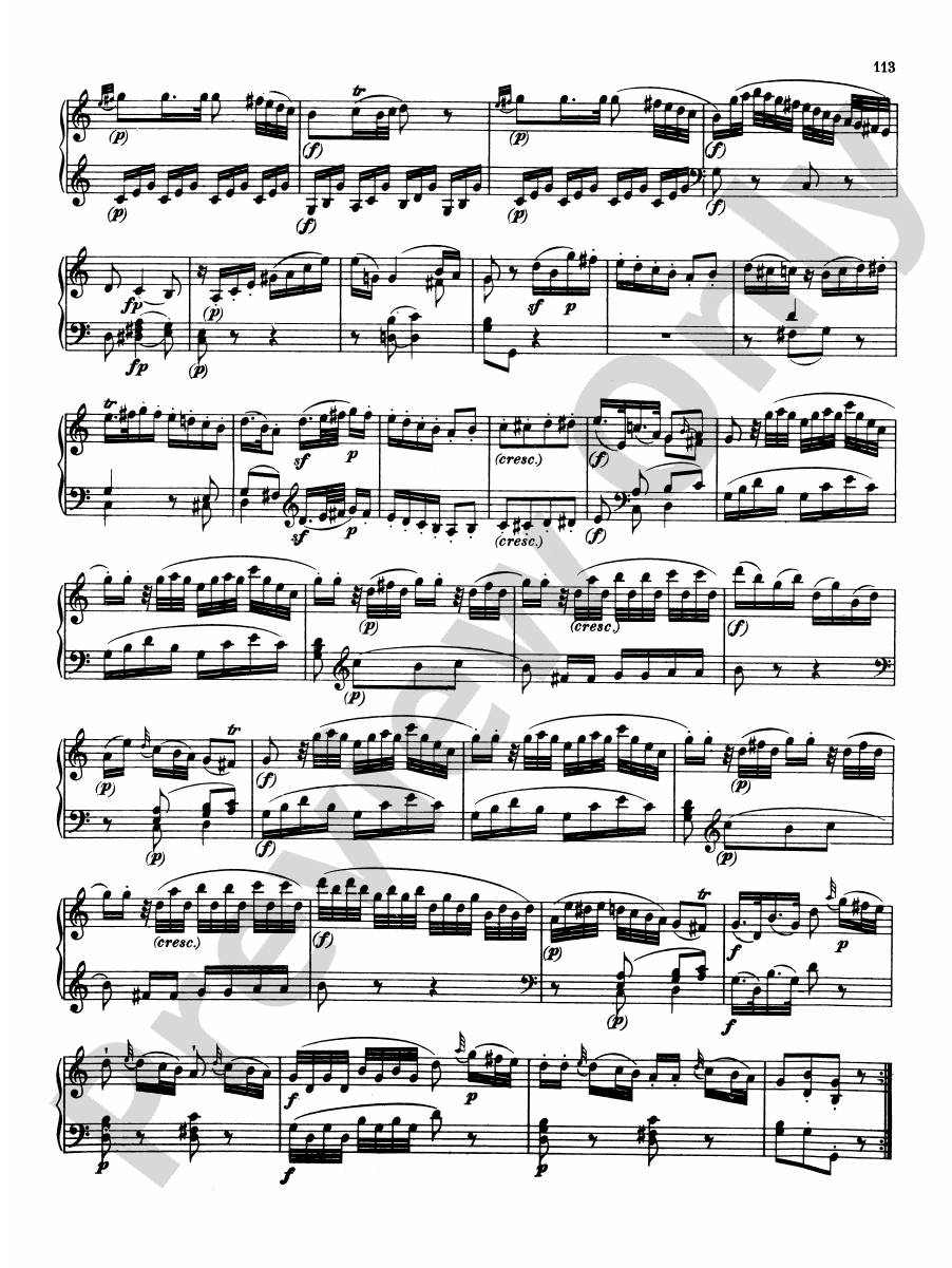 Mozart Sonatas (Volume A) Sonata in C Major, K. 330 Part Digital