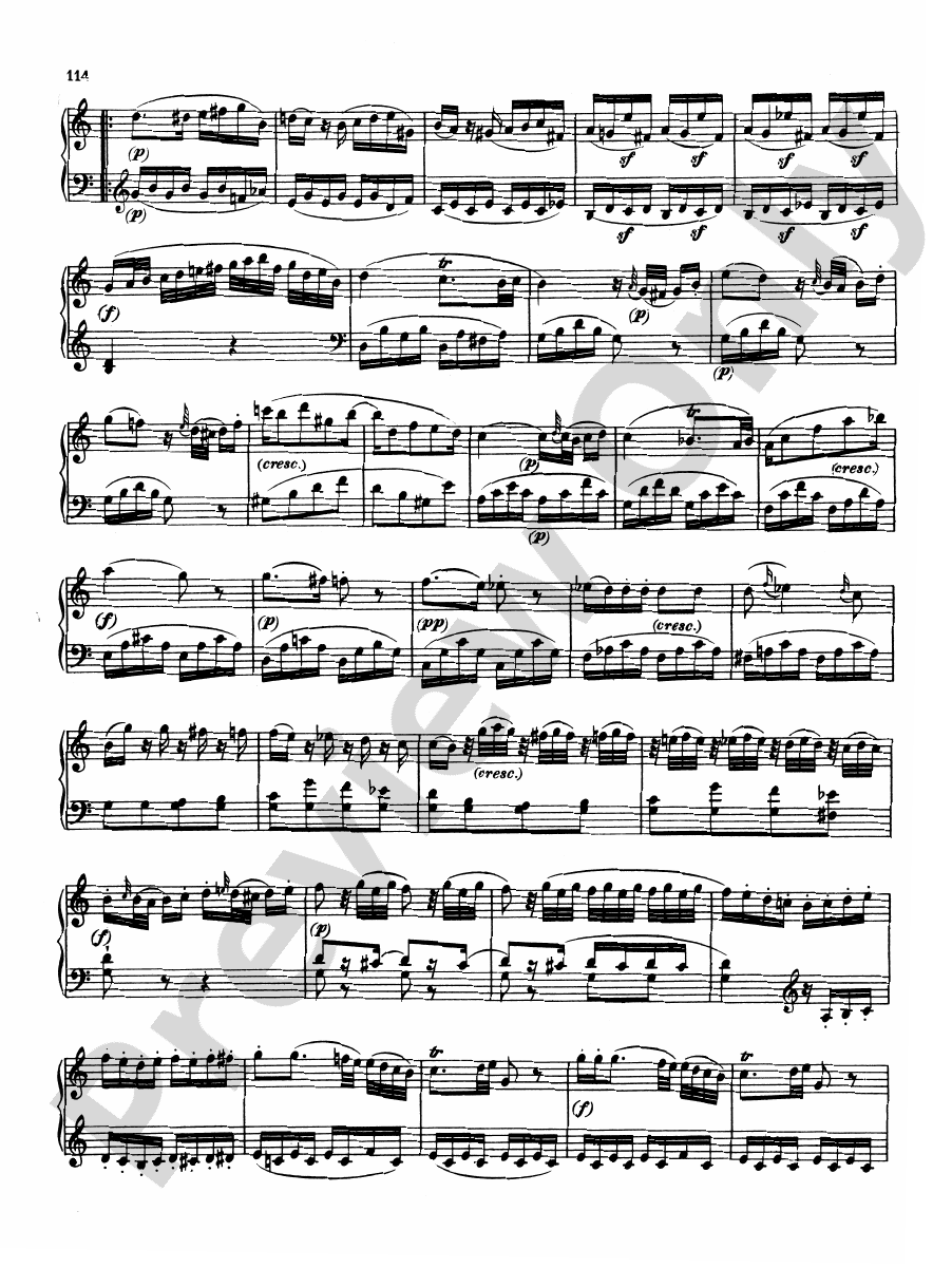 Mozart Sonatas (Volume A) Sonata in C Major, K. 330 Part Digital