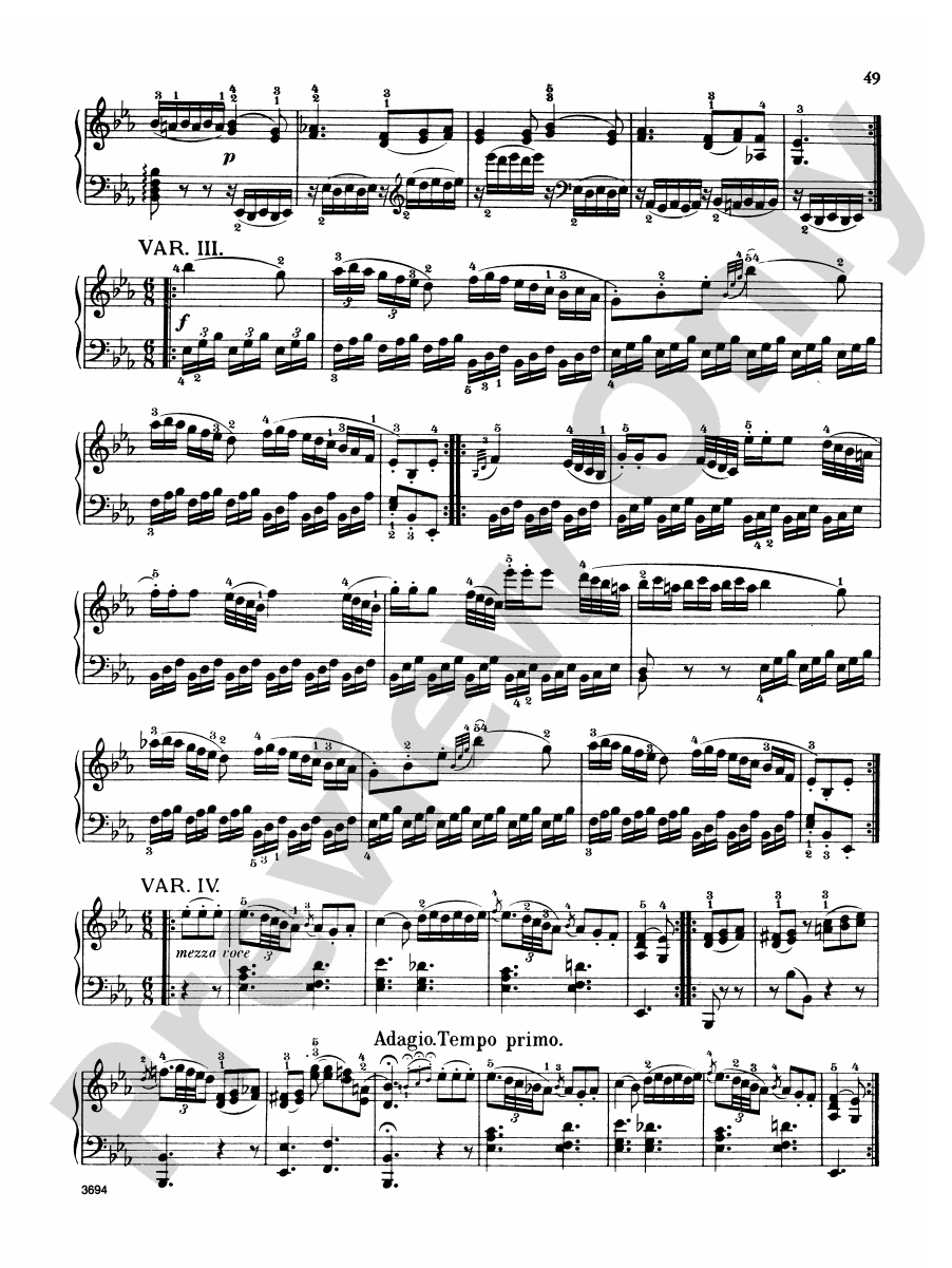 Mozart Variations, Complete 12 Variations on "La belle Francoise", K