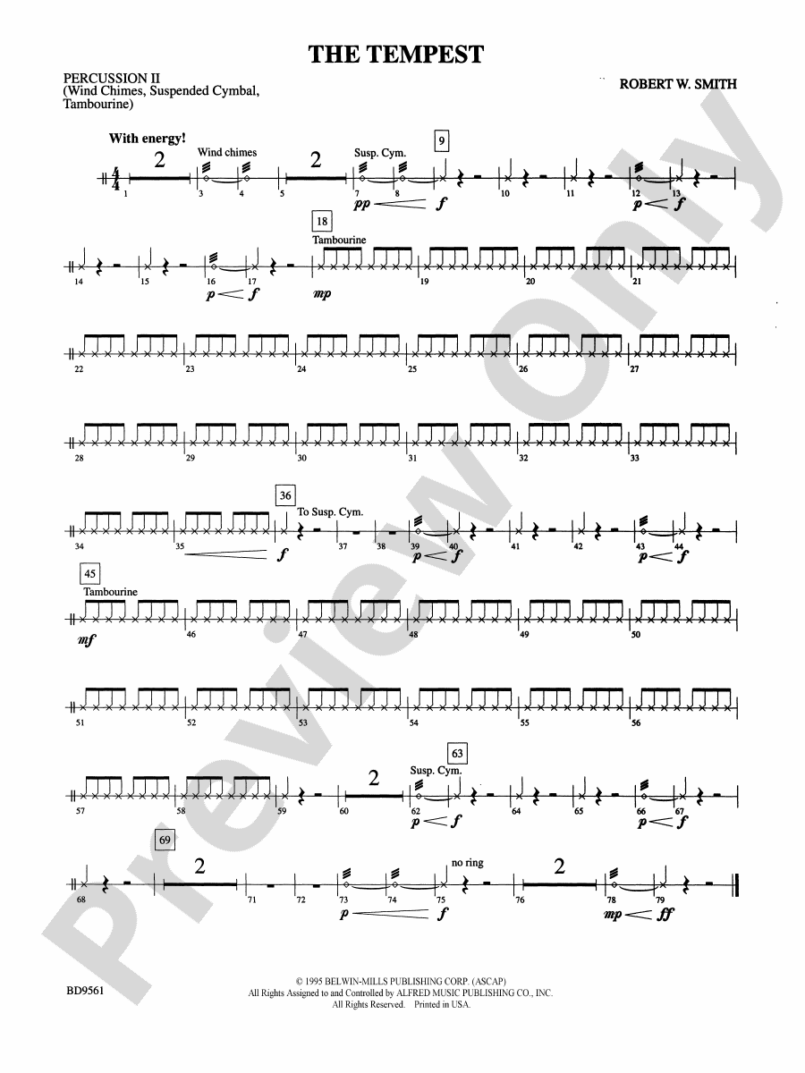 The Tempest 2nd Percussion 2nd Percussion Part Digital Sheet Music