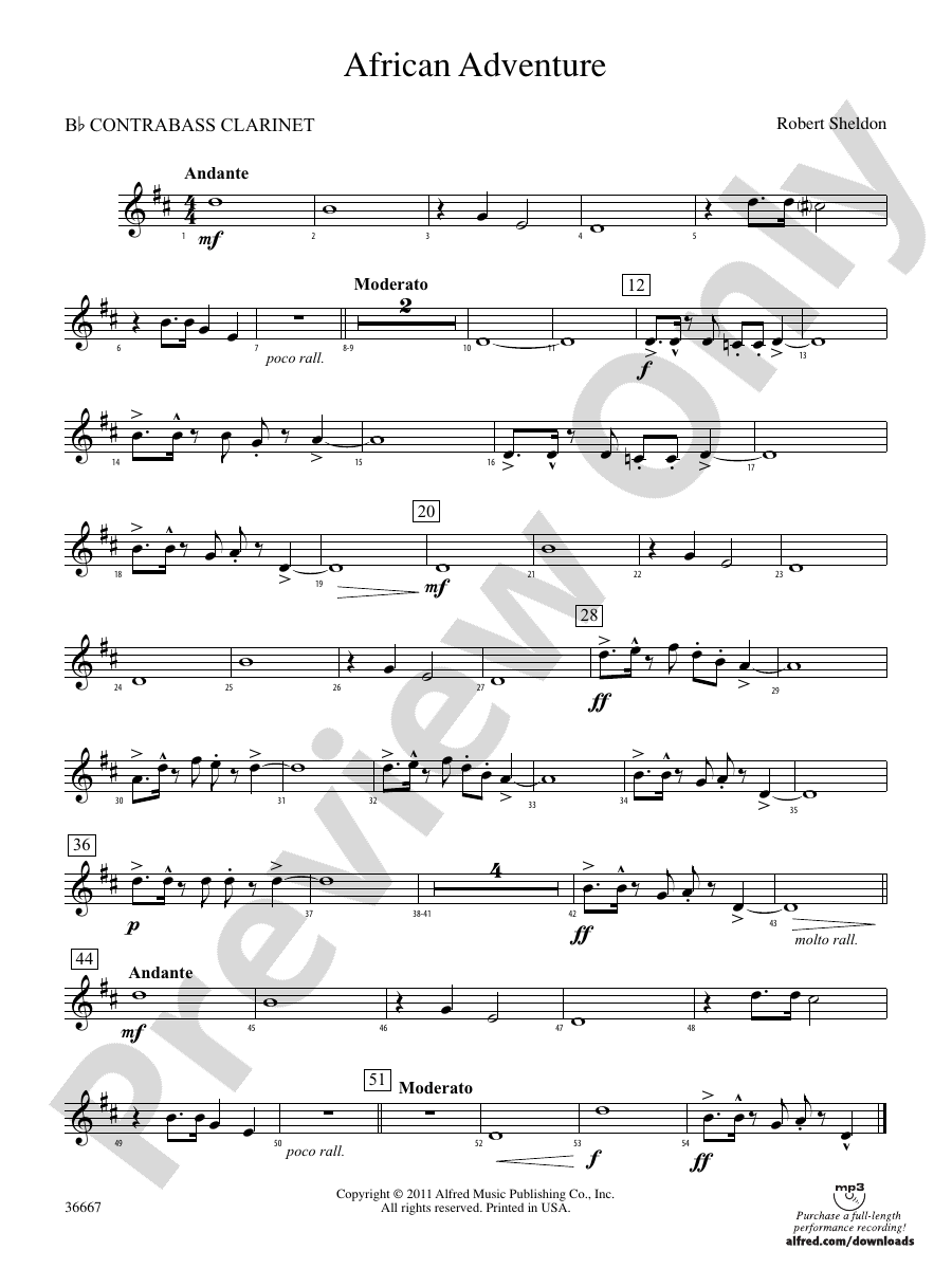 African Adventure (wp) Bflat Contrabass (wp) Bflat