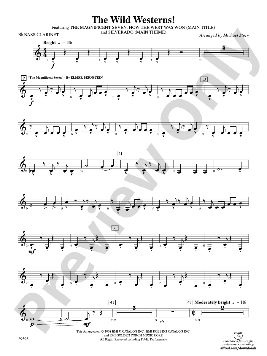The Wild Westerns! Bflat Bass Bflat Bass Part