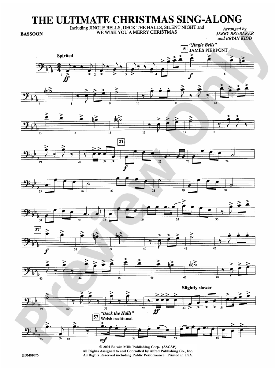 The Ultimate Christmas SingAlong Bassoon Bassoon Part Digital