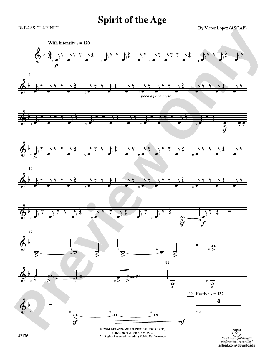 Spirit of the Age Bflat Bass Bflat Bass Part