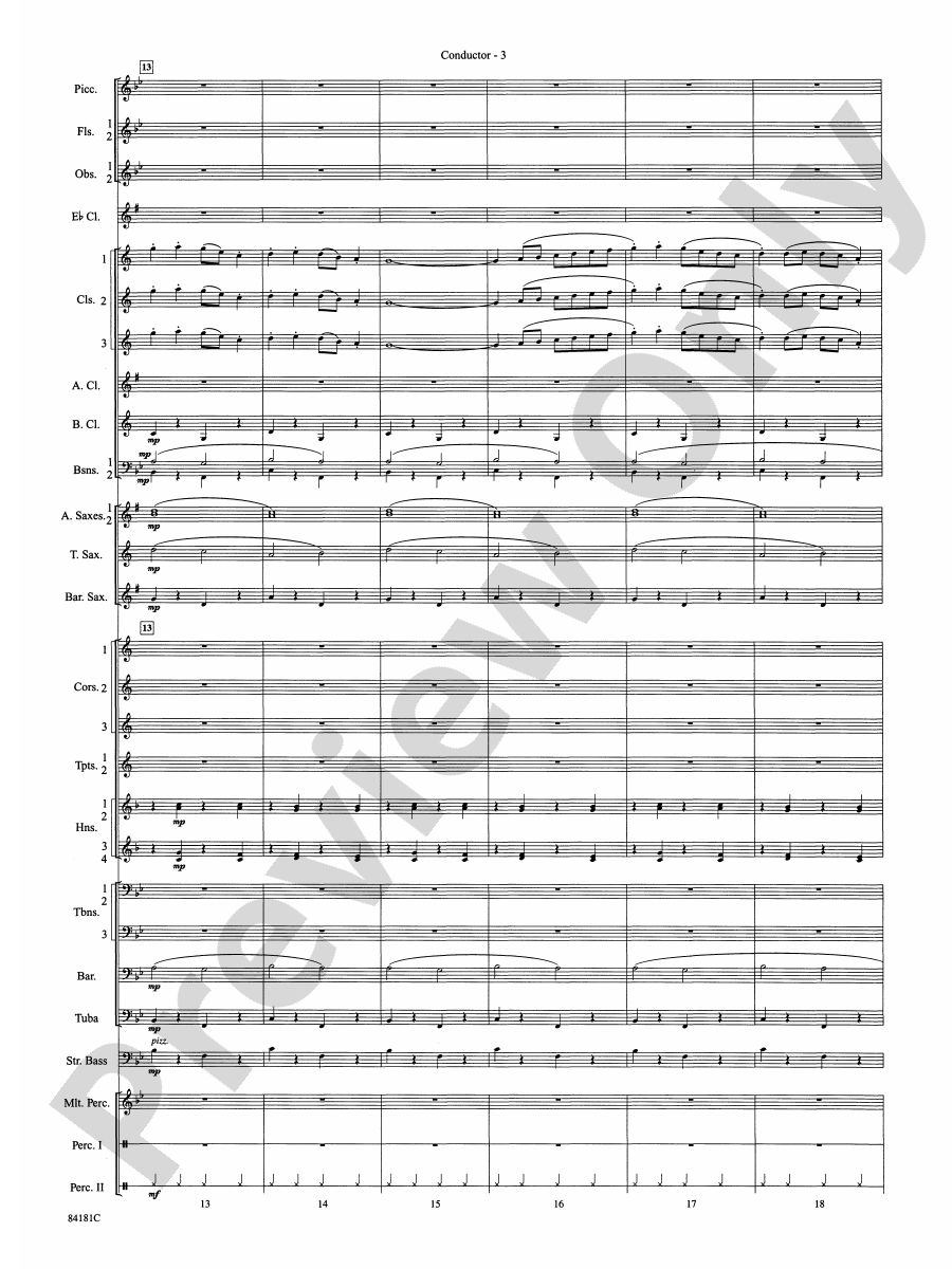 Sleigh Ride Concert Band Conductor Score & Parts Leroy Anderson