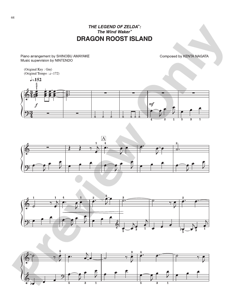 The Legend of Zelda™ The Wind Waker™ Dragon Roost Island Piano