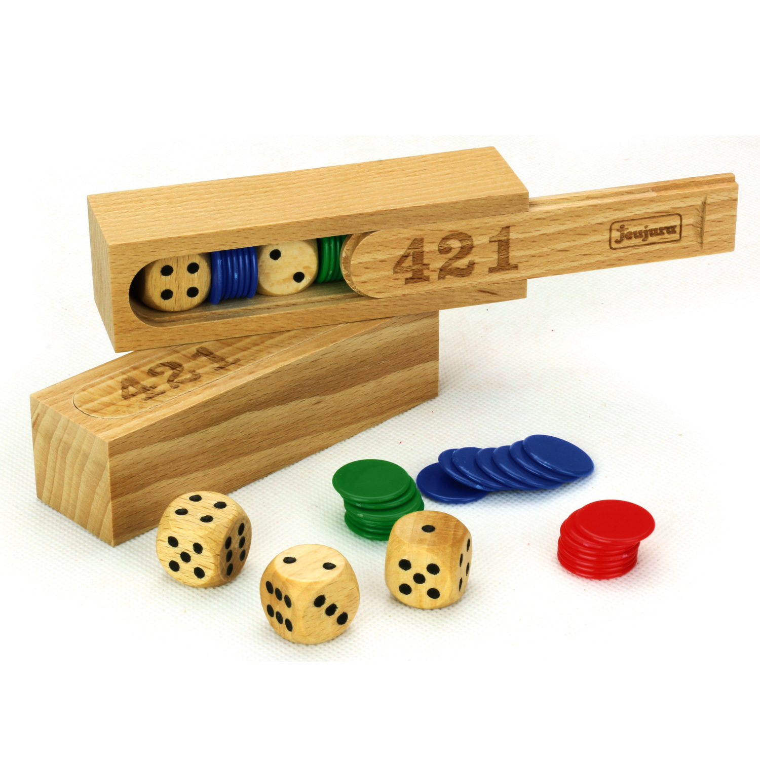 Jeu du 421 Coffret en bois Jeux et jouets JeuJura Avenue des Jeux