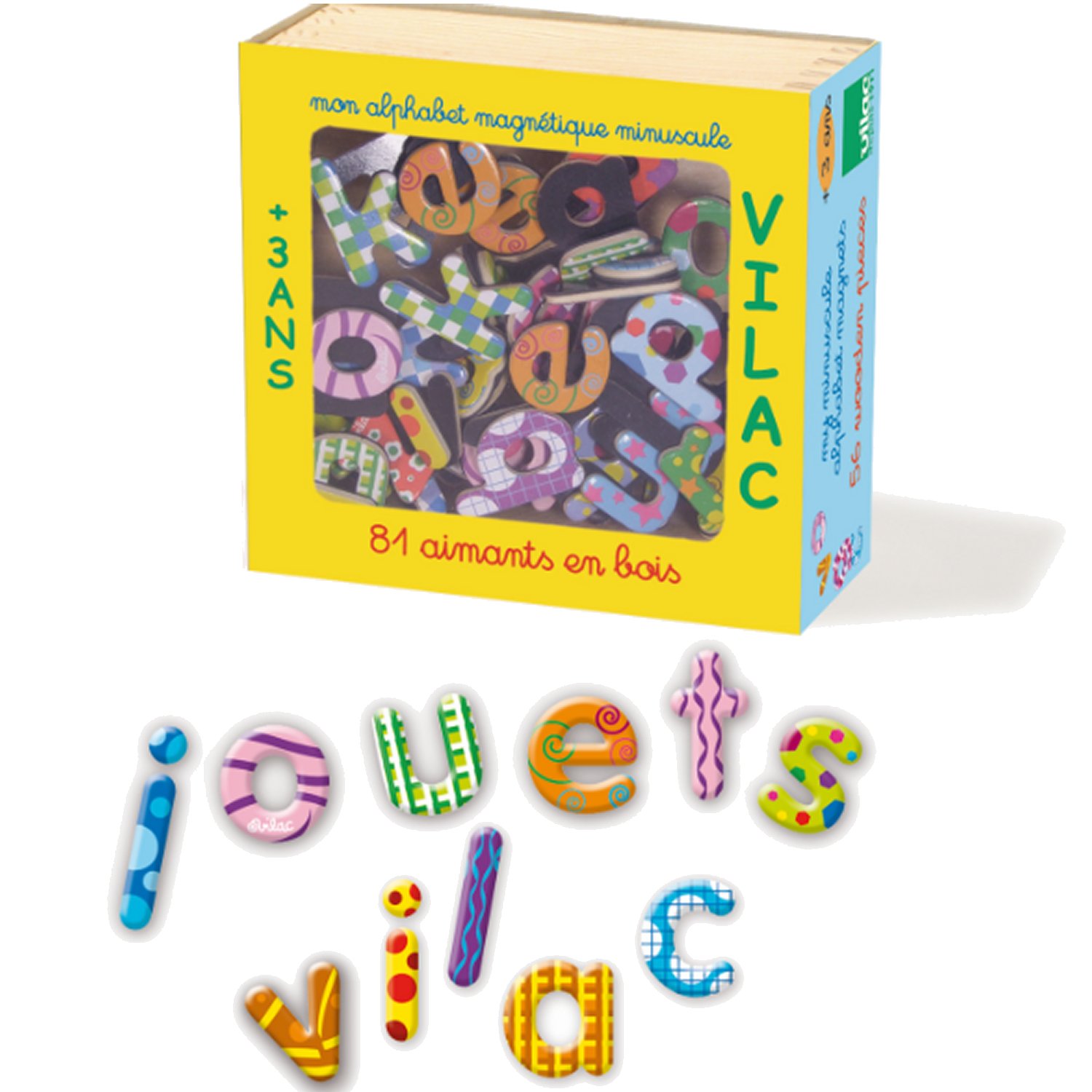 Lettres minuscules alphabets en coffret en bois Jeux et