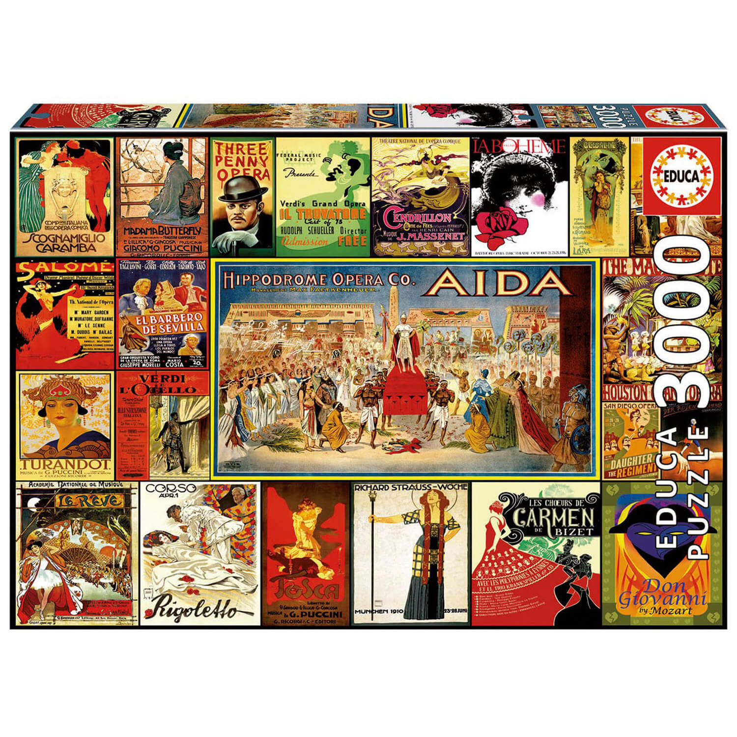 Puzzle 3000 pièces Collage d'opéras Educa Rue des Puzzles