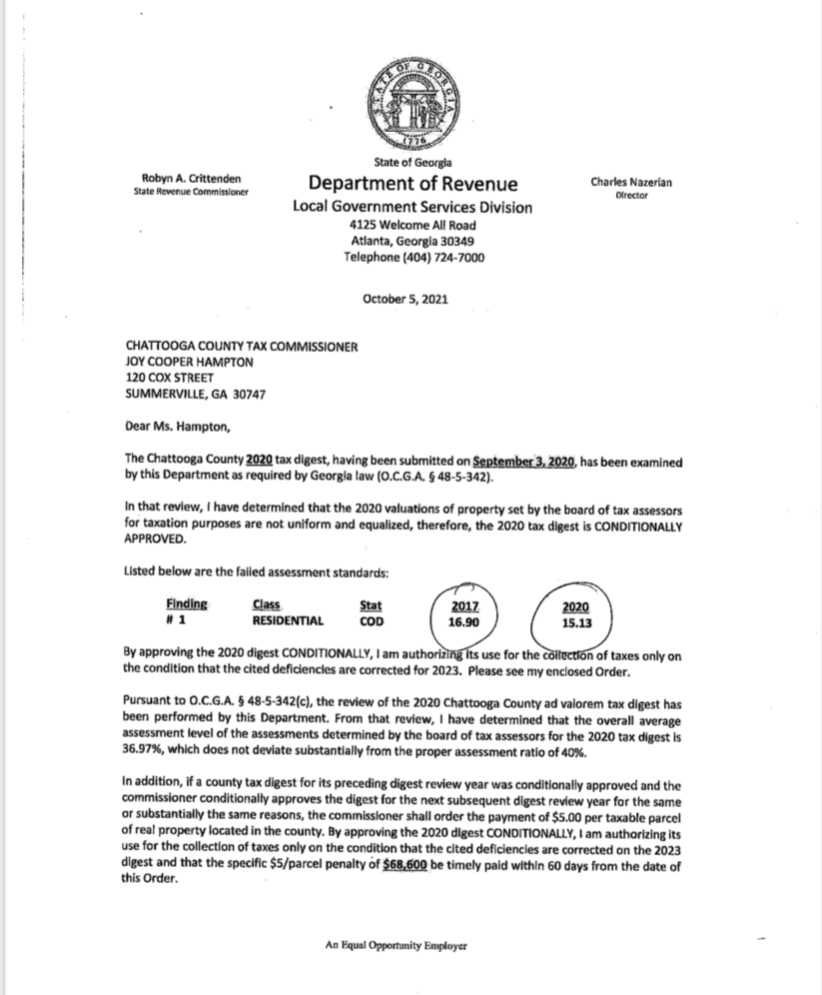 Chattooga County Fined 68,600 Will Appeal