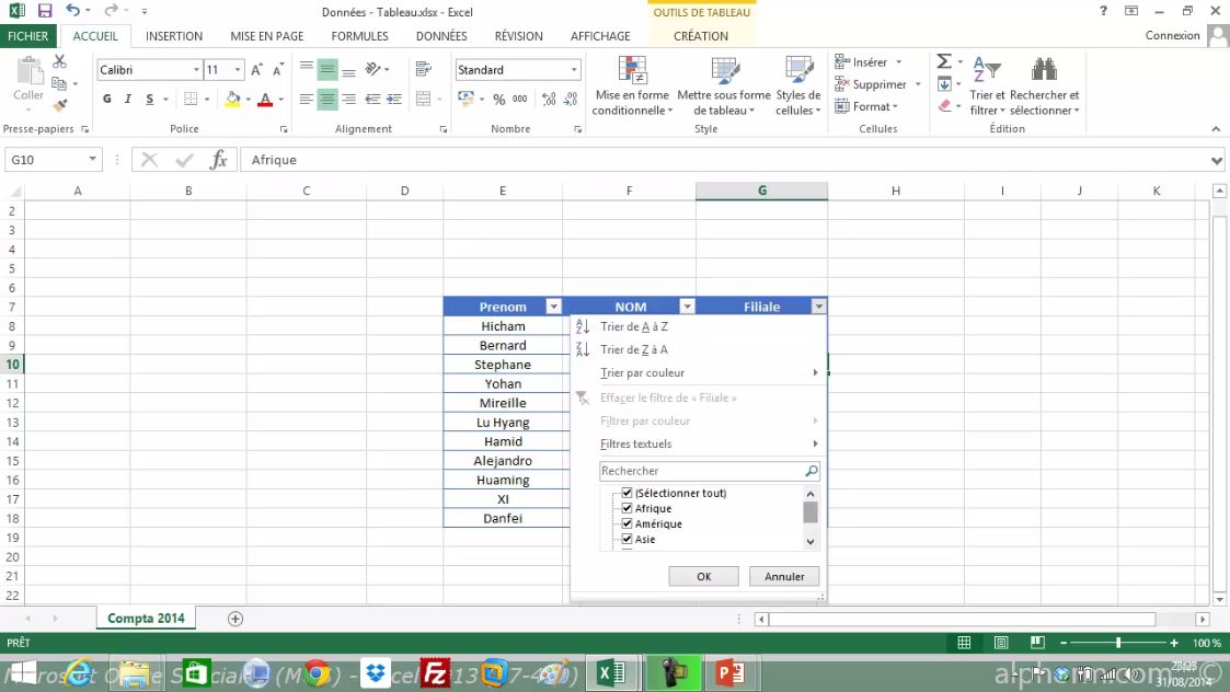MEILLEUR TUTO GRATUIT Excel 2013 Réussir la certification MOS (77420) Filtrer les données d