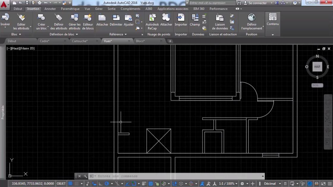 MEILLEUR TUTO GRATUIT AutoCAD 2016 (2/5) Atelier architectural Traçage de la vue de RDC