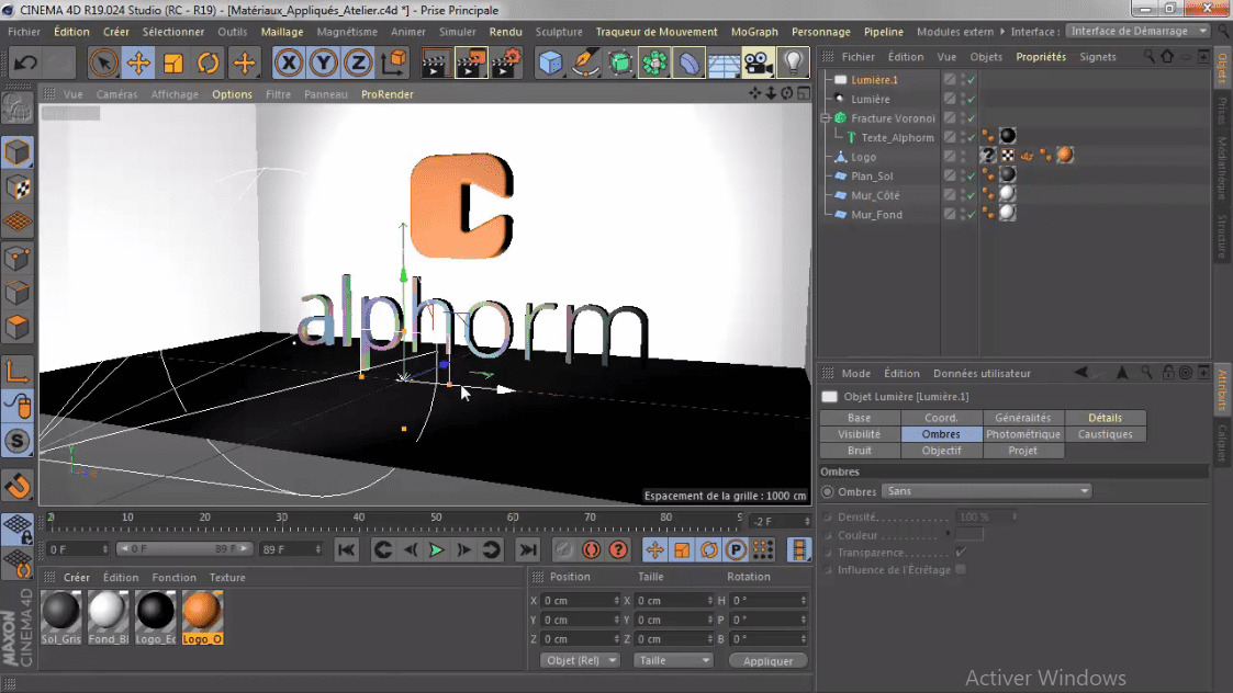 MEILLEUR TUTO GRATUIT Cinema 4D R19 Atelier d'animation