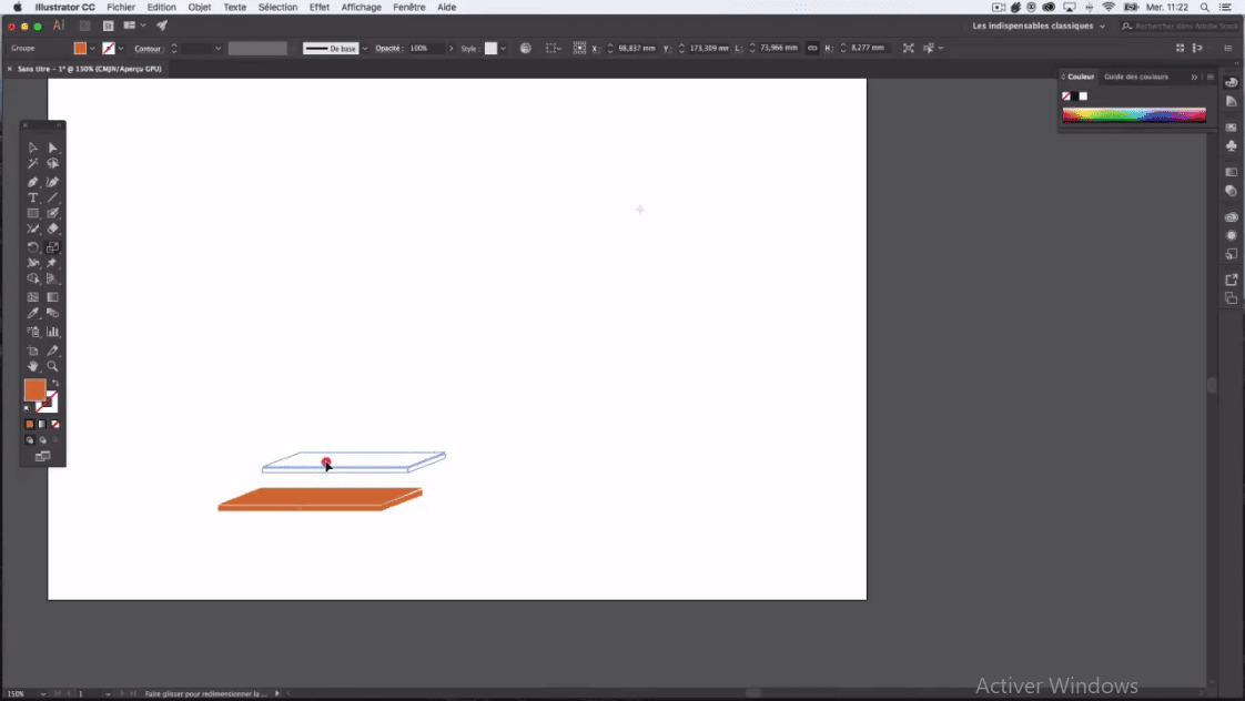 Meilleur Tuto Gratuit Adobe Illustrator Cc 2018 Techniques De Base Et Ateliers Changer Les Dimensions D Un Objet Effet De Profondeur Alphorm Com