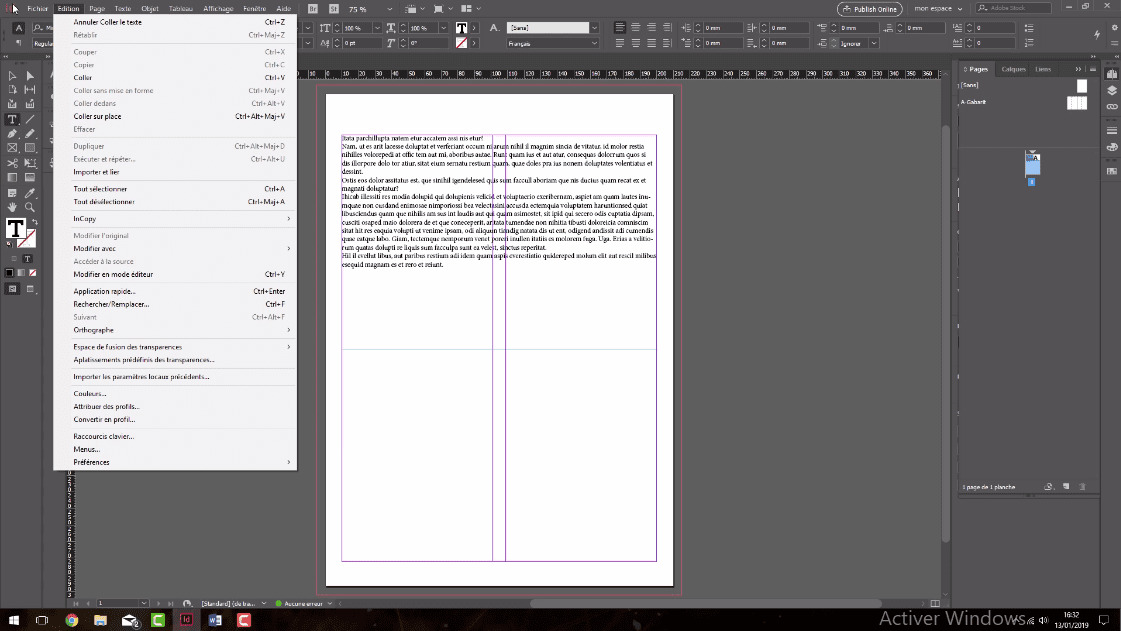 MEILLEUR TUTO GRATUIT Adobe Indesign CC 2019 L'essentiel Copier coller les textes d'une autre
