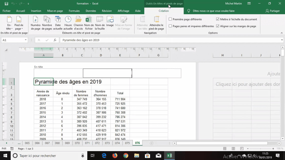 MEILLEUR TUTO GRATUIT Excel 2019 L'essentiel Entêtes et